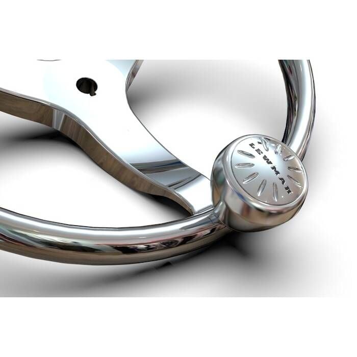 Lewmar 89700821 SWR Stainless Steering Wheel, 15.5" w/ 5/8" UNC Nut Set