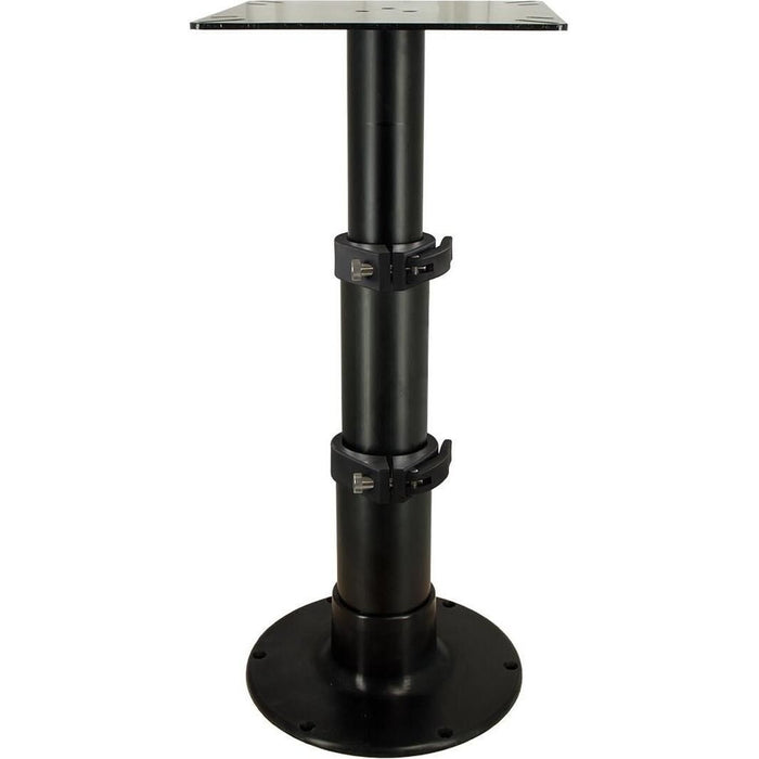 Springfield 1660230-BLK 3-Stage Pedestal, Black Anodized, Includes Square Table Mount/Base, 12-3/4", 20", 28"