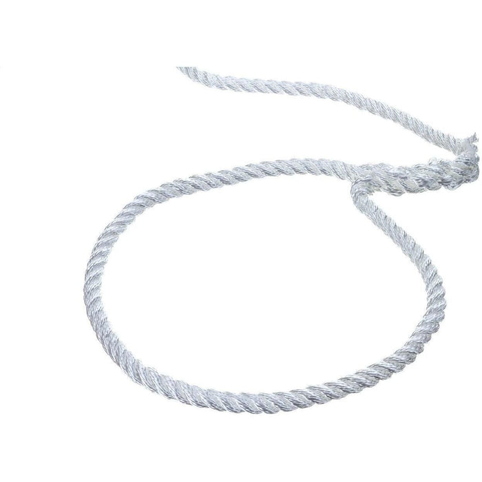 Seachoice 42511 3-Strand Twisted Nylon Dock Line, 3/8" x 15', White