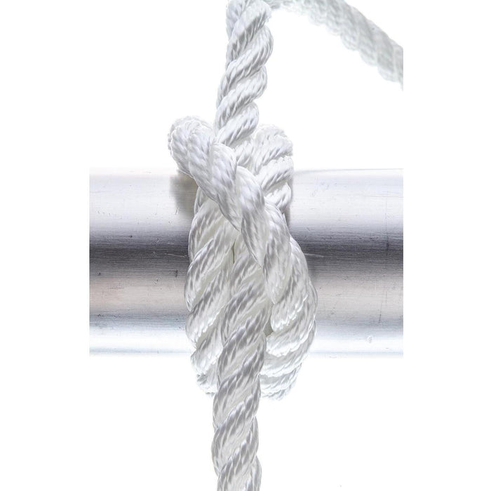 Seachoice 42501 3-Strand Twisted Nylon Dock Line, White, 3/8" x 10'