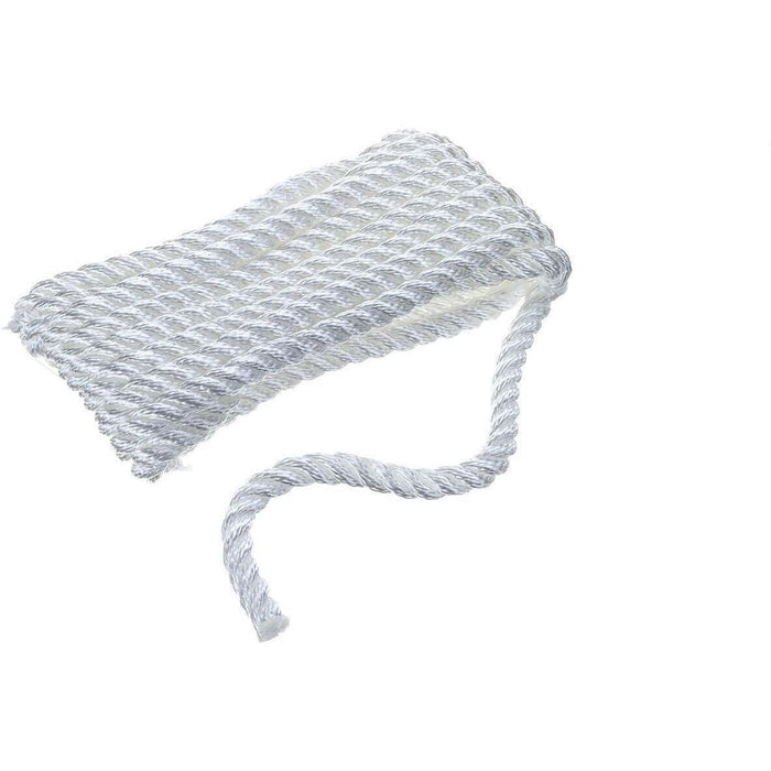 Seachoice 42501 3-Strand Twisted Nylon Dock Line, White, 3/8" x 10'
