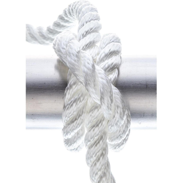 Seachoice 42581 3-Strand Twisted Nylon Dock Line, 1/2" x 30', White