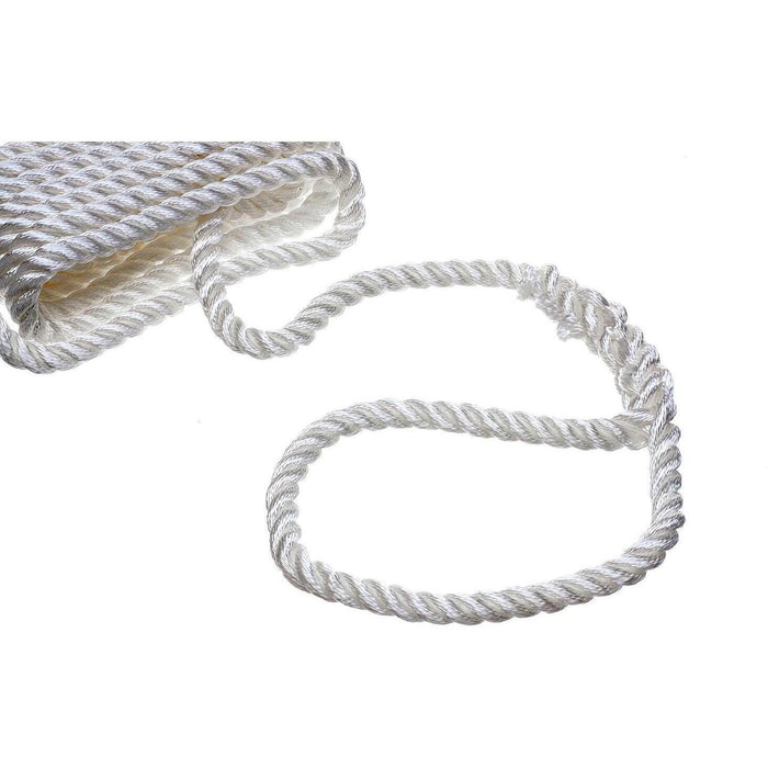 Seachoice 42621 3-Strand Twisted Nylon Dock Line, 5/8" x 35', White