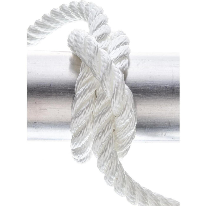 Seachoice 50-42521 3-Strand Twisted Nylon Dock Line, 3/8" x 20', White