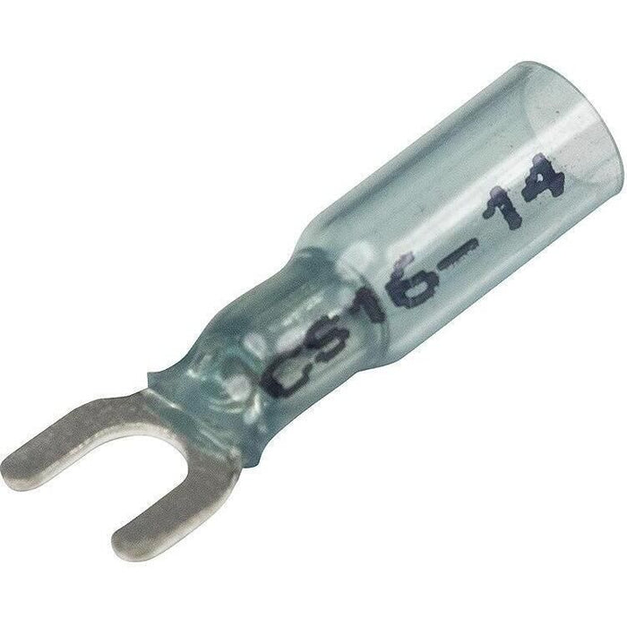 Seachoice 3-To-1 Heat Shrink Spade Terminal, #8 Stud, 25/Bag