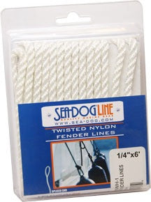 Sea-Dog Twisted Nylon Fender Line 3/8X8' - 301106008Wh-1