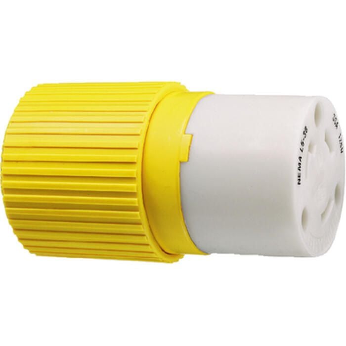 Hubbell HBL305CRC Yellow 30A 125V Connector Body