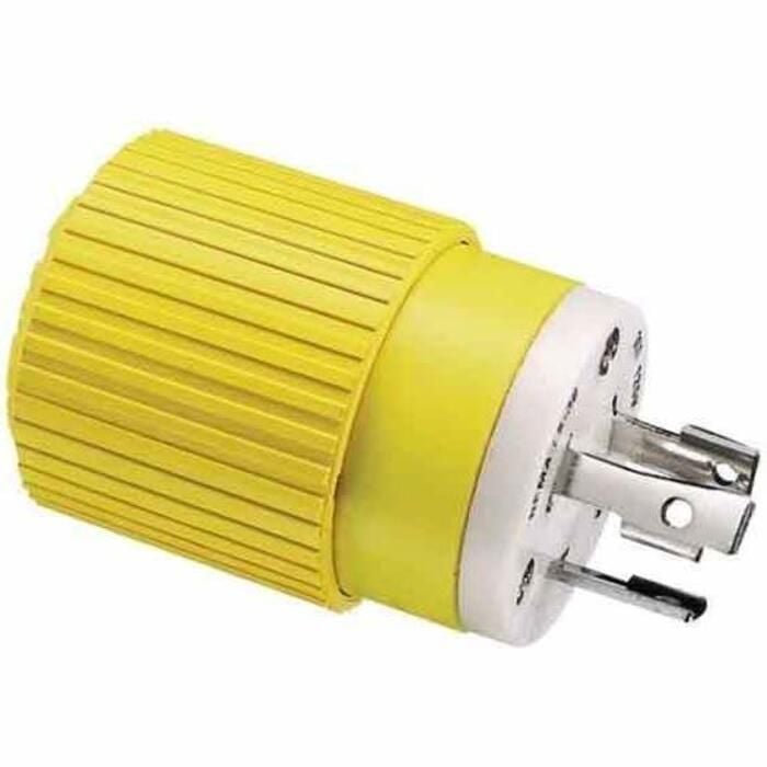 Hubbell HBL305CRP Yellow 30A 125V Locking Plug