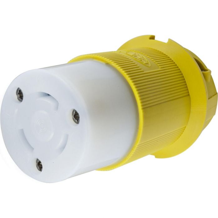 Hubbell HBL26CM13 Yellow 30A 125V Twist Lock Connector Body