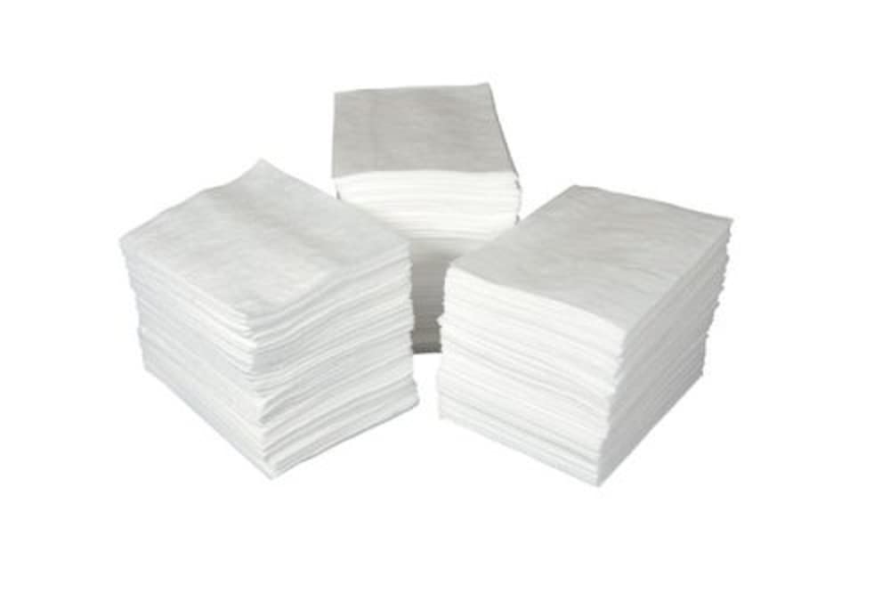 Buffalo Rags 90820 Recycled Medium Weight Oil Only Sorbent Pads (100 Per Pack)