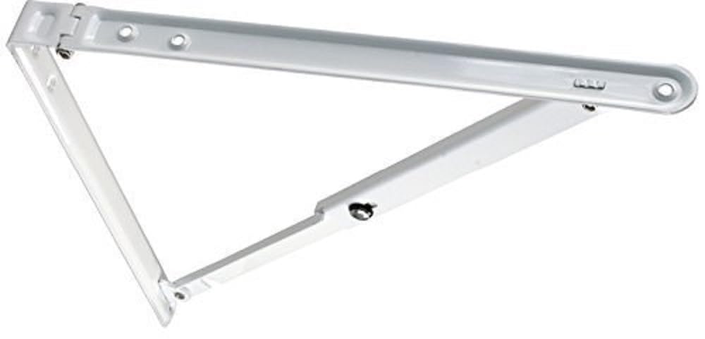 JR Products 20725 Folding Shelf Bracket, White