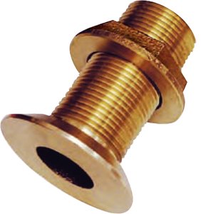 Groco FTH-1000-W FTH Bronze Flush Thru-Hull With Nut