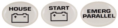 BEP SET-715 Marinco Set of 3 Battery Switch Labels (Start, Emerg Parallel, House)
