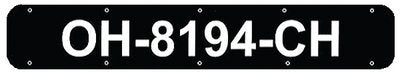 Bernard Engraving RP-2400-B 24" Boat Registration Plates, Black