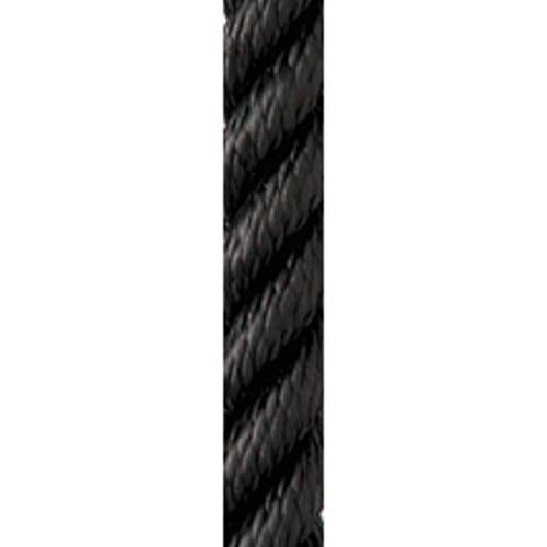 New England Ropes 70141200600 Premium Nylon 3-Strand Bulk Rope, 3/8" x 600', Black
