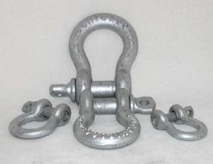 Chicago Hardware 201155 Forged, Galvanized Anchor Shackle, 5/16"