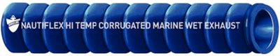 Shield 16-262-1004 Shields Marine Corrugated Blue Series 262 Silicone Water, Exhaust 12-1/2' Hose