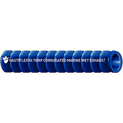 Shield 16-262-3004 Shields Marine Corrugated Blue Series 262 Silicone Water, Exhaust 12-1/2' Hose