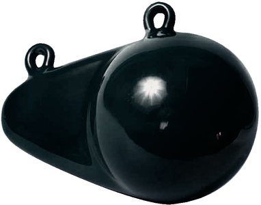 Greenfield Products 204B PVC Coated Cannonball Style Downrigger Weight, Black