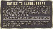 Bernard Engraving FP-3 Notice To Landlubbers