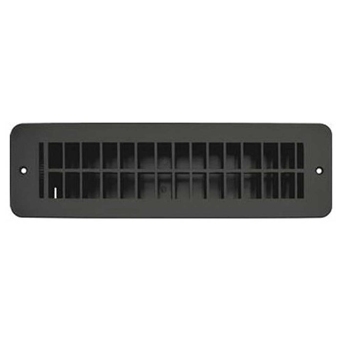 RV Designer H841 Plastic Floor Register, Dampered, Black