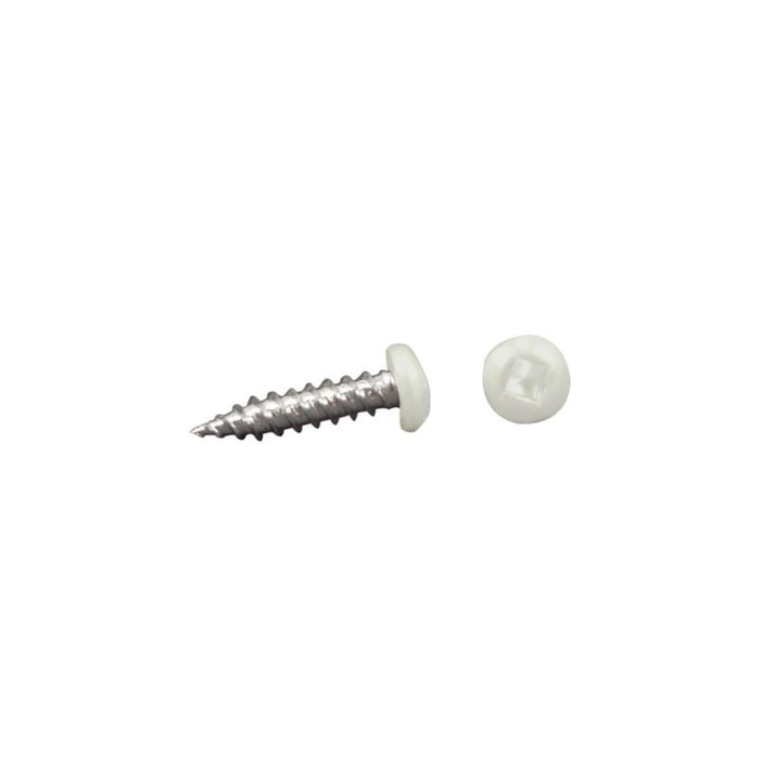 AP Products 012-PSQ500W 8X1-1/2 012-PSQ-500W 8X1 Pan Head Square Recess Screw, Polar White, 500 Pack
