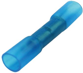 FulTyme RV 5019 Crimp 'N Seal Butt Splice, 25/Pk, Heat Shrink, 16-14 Ga. Blue