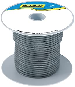 Seachoice 50-63134 Tinned Copper Marine Wire, 16 AWG, Gray, 100'