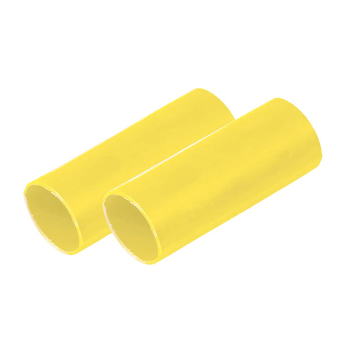 Ancor 327606 Marine Grade Heat Shrink Heavy Wall Battery Cable Tube for 2-4/0, 1" x 6" (2/Pack), Yellow