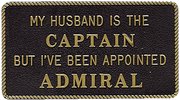 Bernard Engraving FP-20 My Husband Is The Captain But