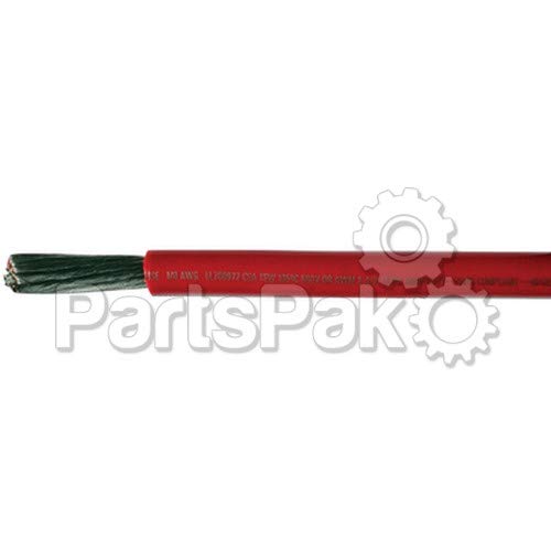Cobra Wire and Cable A2002T01100FT Tinned Copper Battery Cable, 2 AWG, 100', Red