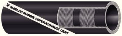 Shield 16-200-3000-24 Shields Marine Exhaust Water Series 200 Hose without Wire, 3" x 2'