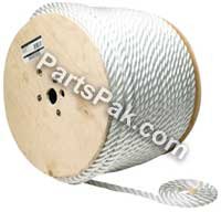 Twisted Nylon Rope, White, 3/4" x 600'