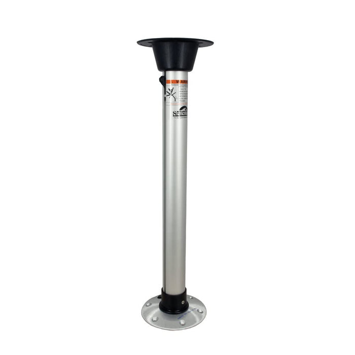 Springfield 1690727SL Thread-Lock 27" Pedestal Set, Satin Finish (Includes Post, Table Mount & Floor Base)
