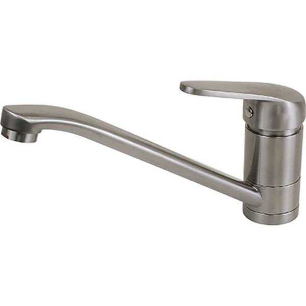 Scandvik 74130 Nordic Single Lever Galley Mixer, Brushed Stainless Steel