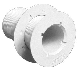 Forespar 906002 CF250 Marelon Full Threaded Flush Head Thru Hull w/Nut, White