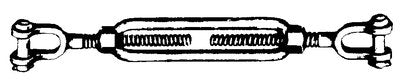 Chicago Hardware 30731 Turnbuckle, Galvanized Jaw & Jaw