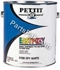 Pettit 1310806 EZ-Poxy Polyurethane Topside Finish, Hatteras Off White-Gallon