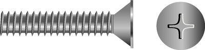 Seachoice SC3844 Phillips Machine Screw Flat Head, M8-1.25 x 40