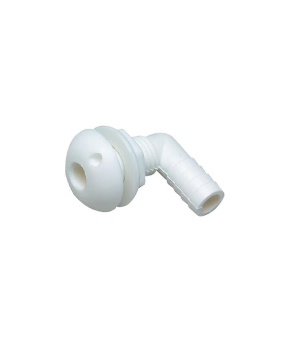 Seachoice 18101 90 Degree Plastic Thru-Hull, White
