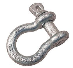 Sea Dog 147619 Sea-Dog Galvanized Shackle-Load Rated, A:7/8", B:1-1/4, C:2", D:2-3/4", Max Load: 4-3/4 Ton