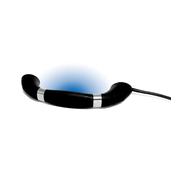 TH Marine LED-GHBSS-B-DP T-H Marine Molded Grab Handle w/ Stainless Accent Rings, & Blue LED Light, Black