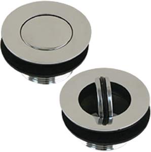 Scandvik 19004P Sink Drain, Chrome Plated Brass w/Flip Stopper