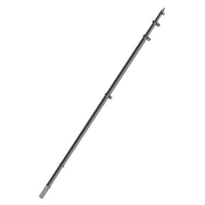 Taco Metals OT-0318HD-VEL Taco Deluxe Aluminum Tele-Outrigger Pole, 18', Silver, 1 pr.