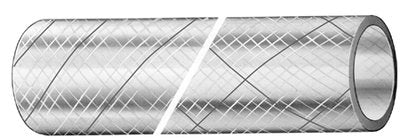 Trident Marine 5/8" x 50' Clear Reinforced PVC Hose Tubing Red & Blue Tracer