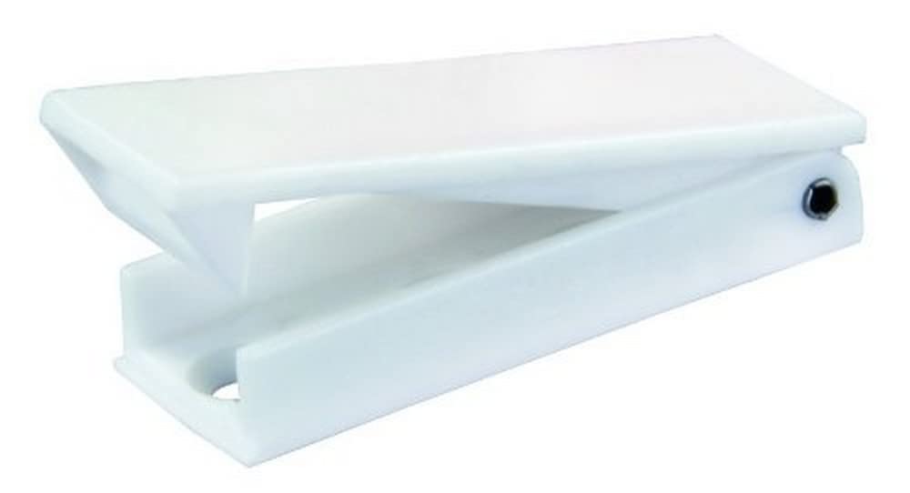 JR Products 10355 Square Baggage Door Catch, White, 2/pk