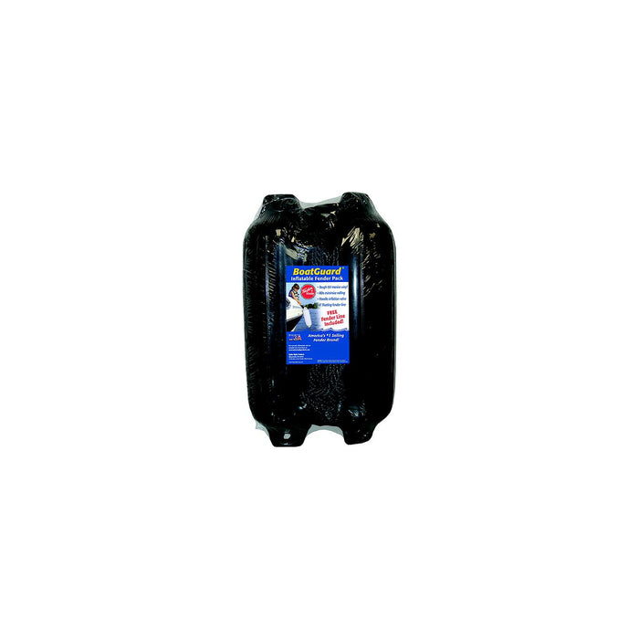 Taylor Made Products 31016B2P Taylor 2Pk Boatguard Fenders W/Fender Line, Black, 6" x 22"