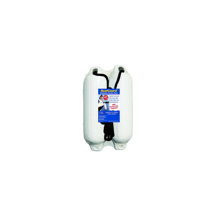 Taylor Made Products 310152P Taylor 2Pk Boatguard Fenders W/Fender Line, White, 5" x 18"