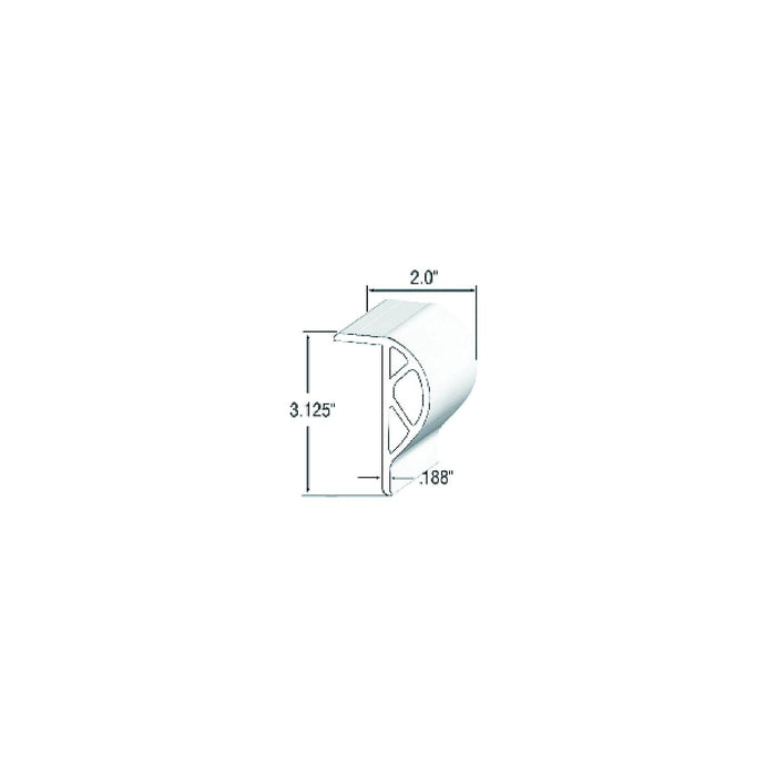 Taylor Made Products 45970 Taylor Made ClearVue Commercial P-Shape 10' Vinyl, Dock Edging