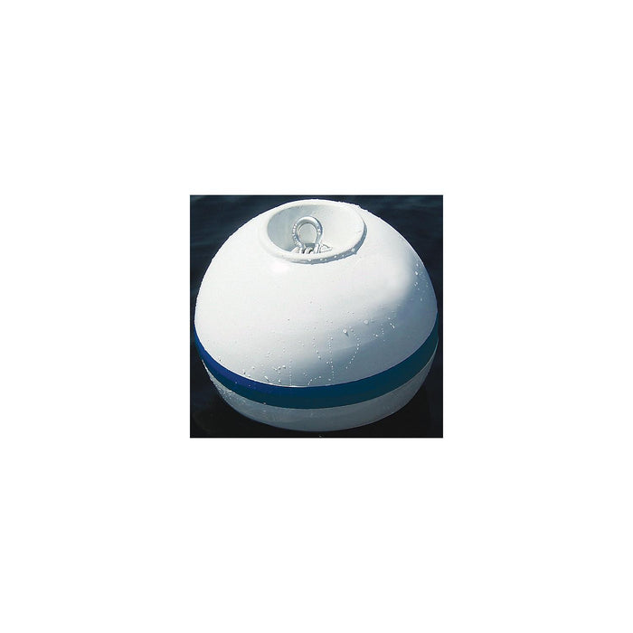Taylor Made Products 46818 Taylor Sur-Moor Shackle Buoy White w/ Blue Reflective, Striping